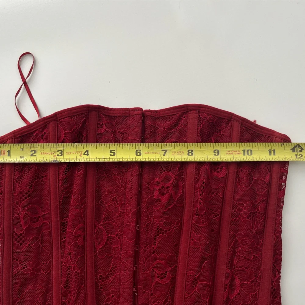 Valentines Garage Burgundy Lace Shapewear Corset - Picture 5 of 8